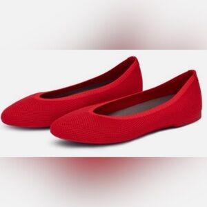 Allbirds Tree Breezers Women’s Ballet Flats Slip On Shoes Red Sz 7.5